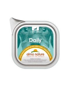 Almo Nature Daily Cane Adult Patè con Pollo, Prosciutto e Formaggio Vaschetta 100 gr