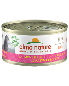 Almo Nature HFC Jelly Gatto Adulto Salmone e Pollo Lattina 70 gr