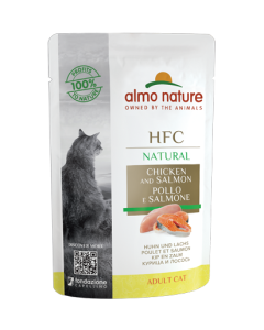 Almo Nature HFC Natural Gatto Adulto Pollo e Salmone Busta 55 gr