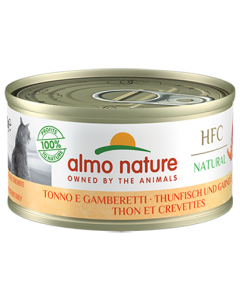 Almo Nature HFC Natural Gatto Adulto Tonno e Gamberetti Lattina 70 gr