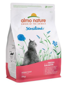 Almo Nature Gatto Adult Sterilised con Salmone Fresco Crocchette 2 kg