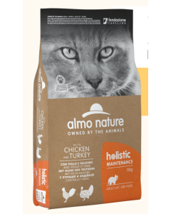 Almo Nature Holistic Maintenance Gatto Adult con Pollo e Tacchino Crocchette 12 kg