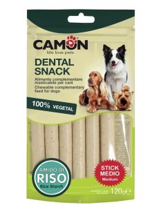 Camon Dental Snack Cane Vegetal Bastoncini Medium Amido di Riso 120 gr