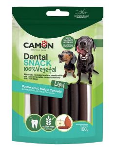 Camon Dental Snack Cane Vegetal Sticks Mela e Cannella 100 gr