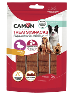 Camon Treats&Snacks Cane Barrette Porzionabili all'Anatra Monoproteiche 100 gr