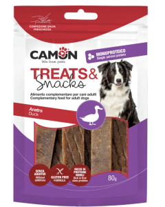 Camon Treats&Snacks Cane Jerky di Anatra Monoproteiche 80 gr