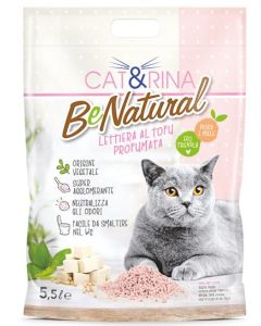 Cat&Rina Benatural Lettiera Al Tofu Profumazione Pesca E Miele 5,5 lt