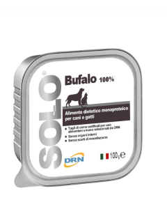 Drn Solo Cane e Gatto Monoproteico di Bufalo Vaschetta 100 gr