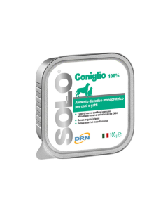 Drn Solo Cane e Gatto Monoproteico di Coniglio Vaschetta 100 gr