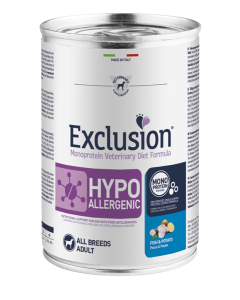 Exclusion Monoprotein Diet Cane Adult All Breeds Hypoallergenic Pesce e Patate 400 gr