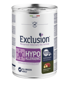 Exclusion Monoprotein Diet Cane Adult All Breeds Hypoallergenic Cavallo e Patate 400 gr