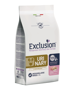 Exclusion Monoprotein Diet Cane Medium&Large  Adult Urinary Maiale Sorgo e Riso Crocchette 