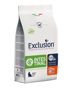 Exclusion Monoprotein Diet Gatto Intestinal Maiale e Riso Crocchette