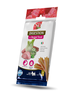 Farmina N&D Quinoa Snack Dentale Cane Mini Digestion Agnello 7 pezzi 60 gr