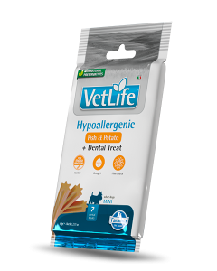 Farmina VetLife Snack Dentale Cane Mini Hypoallergenic Pesce e Patate 7 pz 60 gr