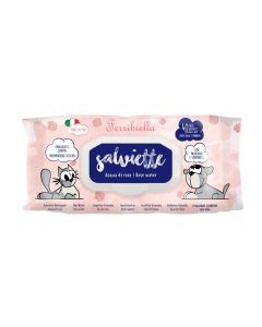 Ferribiella Salviette Detergenti Acqua di Rose - Confezione da 40 pezzi