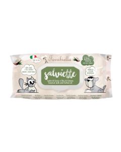 Ferribiella Salviette Detergenti Latte di Cocco e Olio di Cotone - Confezione da 40 pezzi