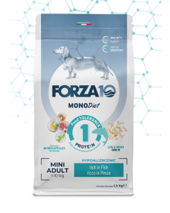 Forza10 Mono Diet Cane Adult Mini con Pesce Crocchette 1,5 kg