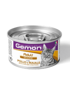 Gemon Gatto Adult Mousse con Pollo e Maiale Lattina 85 gr