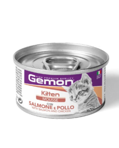 Gemon Gatto Kitten Mousse con Salmone e Pollo Lattina 85 gr