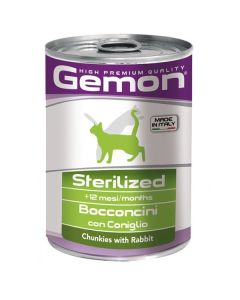 Gemon Gatto Sterilizzato Bocconcini con Coniglio 415 gr