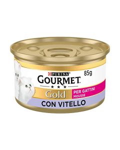 Gourmet Gold Mousse Gatto Kitten Vitello Lattina 85 gr