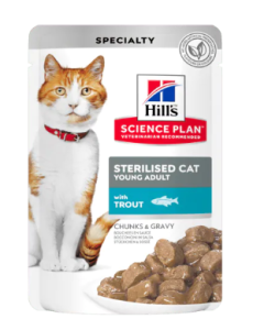 Hill's Science Plan Gatto Adult Sterilizzato Bocconcini Trota in Salsa Gravy Busta 85 gr