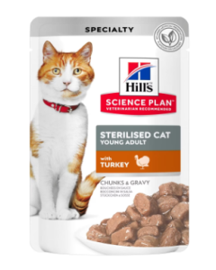 Hill's Science Plan Gatto Adult Sterilizzato Bocconcini Tacchino in Salsa Gravy Busta 85 gr