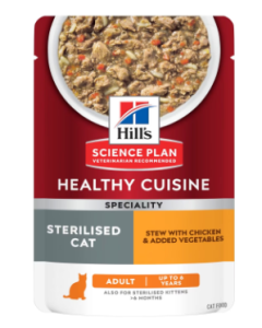 Hill's Science Plan Gatto Adult Sterilizzato Spezzatino Pollo e Verdure Busta 80 gr