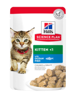 Hill's Science Plan Gatto Kitten Bocconcini Pesce Oceanico Busta 85 gr