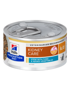 Hill's Prescription Diet Gatto k/d Kidney Care Spezzatino di Tonno e Verdure Lattina 82 gr