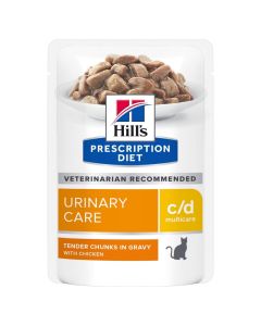 Hill's Prescription Diet Gatto c/d Multicare Urinary Care Bocconcini di Pollo in Salsa Busta 85 gr