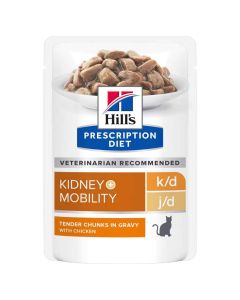 Hill's Prescription Diet Gatto k/d + Mobility Bocconcini di Pollo in Salsa Busta 85 gr