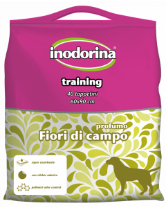 Inodorina Training Tappetini Igienici Fiori 60x90cm - Confezione da 40 pezzi