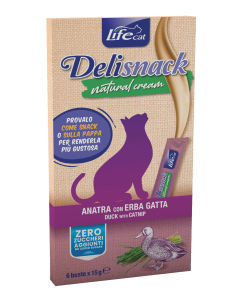 Life Cat Deli Snack Gatto Natural Cream Anatra 15 gr