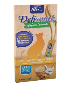 Life Cat Deli Snack Gatto Natural Cream Pollo 15 gr