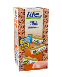 Life Cat Natural Gatto Adulto Filetti di Pollo Multipack 6 pz x 50 gr