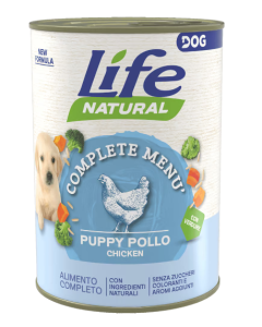 Life Natural Dog Puppy Complete Menù di Pollo Lattina 400 gr