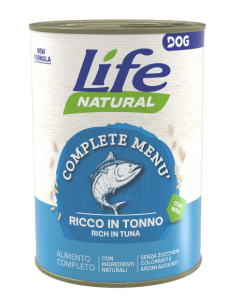 Life Natural Dog Adult Complete Menù Ricco in Tonno Lattina 400 gr