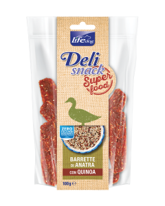 Life Dog Deli Snack Cane Barrette di Anatra con Quinoa 100 gr