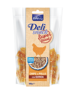 Life Dog Deli Snack Cane Chips di Pollo con Quinoa 100 gr