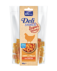 Life Dog Deli Snack Cane Chips di Pollo con Zucca 100 gr