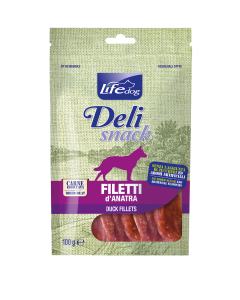 Life Dog Deli Snack Cane Filetti di Anatra 100 gr