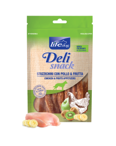 Life Dog Deli Snack Cane Stuzzichini di Pollo e Banana 100 gr