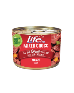 Life Dog Mixer Crocc Cane Manzo con Fagiolini Verdi e Carote Lattina 150 gr