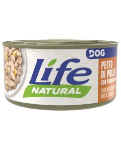 Life Dog Natural Cane Adult Petto di Pollo con Formaggio Lattina 90 gr