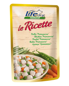 Life Dog Natural Le Ricette Cane Pollo Primavera Busta 95 gr