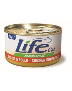 Life Cat Natural Gatto Adulto Coscia di Pollo Lattina 85 gr