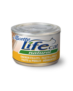 Life Cat Natural Le Ricette Gatto Adulto Filetti di Pollo Lattina 150 gr 