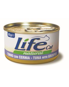 Life Cat Natural Gatto Adulto Tonno con Cernia Lattina 85 gr